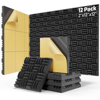Soundproof Foam Acoustic Panel Absorption 1 Pack Pyramid 96X 48X 2