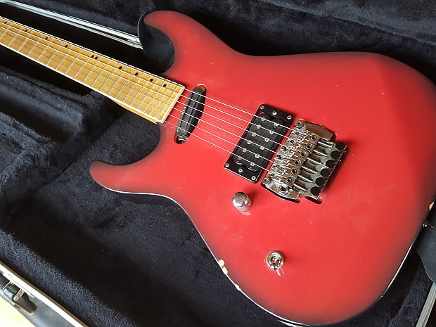 ESP Left Handed Custom Shop Mirage Deluxe c1985 Dark Red Sunburst image 1