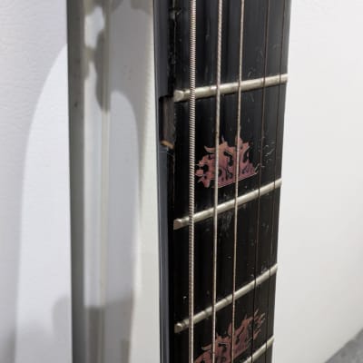 Rockster Super Strat Solid Body Electric Guitar Dragon 80's Tattoo Project Non-functioning image 3