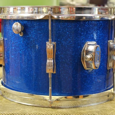 1969 Ludwig Club Date in Blue Sparkle 14x20 14x14 8x12 image 13