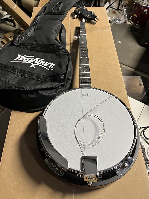 Washburn B8K-A Americana 5-String Resonator Banjo u fix it, headstock broken off image 1