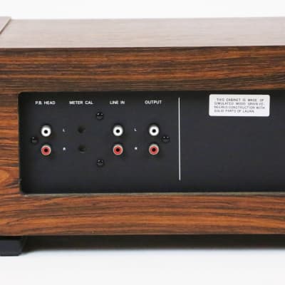 1970s Teac Tascam Recorder / Reproducer Faux Rosewood Laminated Cabinet Vintage 35-2 1/4” Stereo Analog Tape Machine Meter Bridge image 12