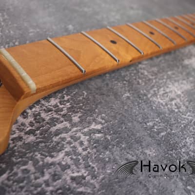 T Type Roasted Maple Neck Stainless Steel Frets, Satin Finish Medium Jumbo 22 Jescar Frets, Guitar Building, Guitar DIY Kit, Vintage Style image 5