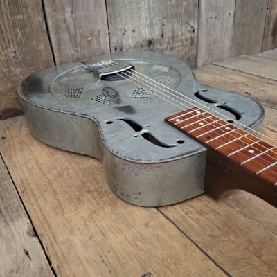 National Duolian Square Neck Frosted Dueco Resonator Dobro 1936 - Frosted Dueco imagen 12