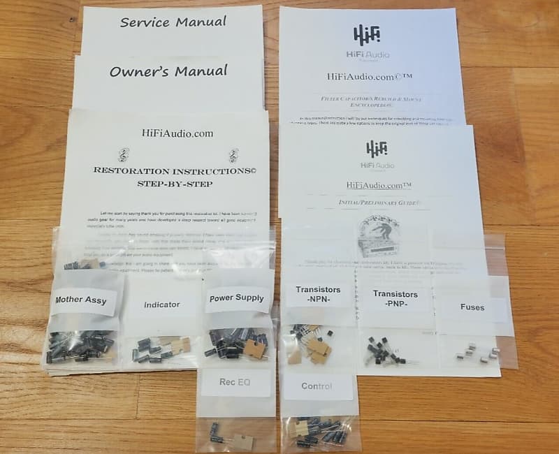 Pioneer CT-F950 restoration kit filter capacitor repair rebuild fix  			