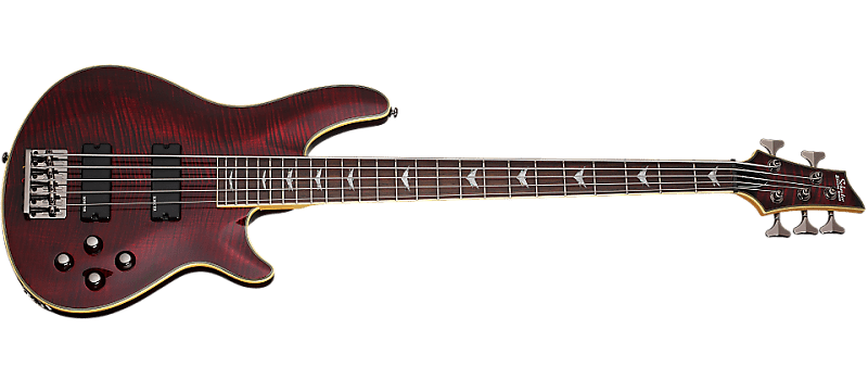 Schecter Omen Extreme-5 Electric Bass in Black Cherry Finish image 1