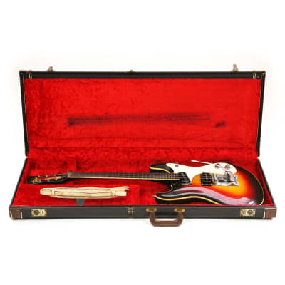 1963 Mosrite The Ventures Model MK I Vintage Electric Solidbody Guitar – RARE 100% Original Early ’63 Side Jack Set Neck Type 1 Vibramute w/ Binding & Orig. Hard Case (0148) image 3