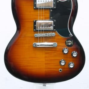 2002 Epiphone G400 SG Deluxe Flametop, Vintage Sunburst with