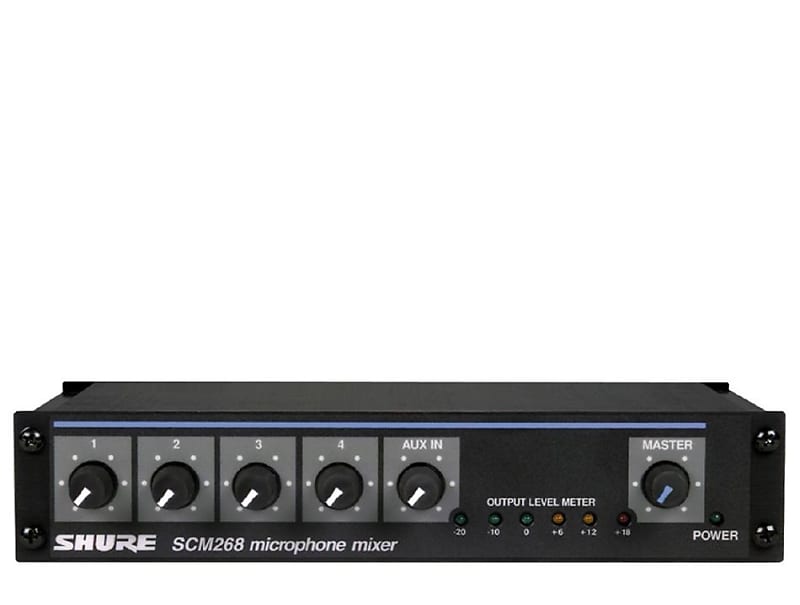 美品 人気商品 Shure 4チャンネルマイクロホンミキサー SCM268 s-l400.jpg