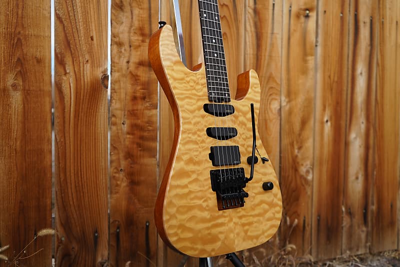 ESP USA M-III FR  Vintage Natural 6-String Electric Guitar w/ Black Tolex Case (2021) image 1