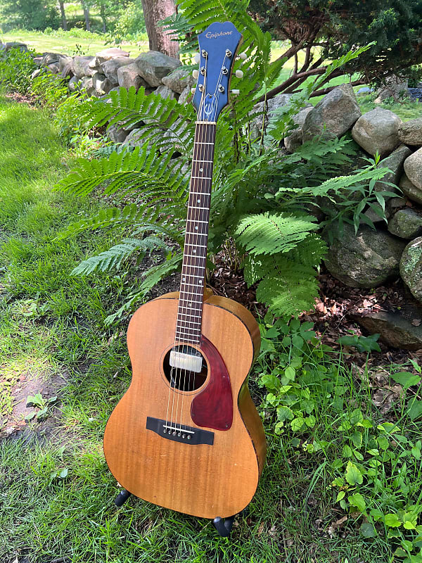 Epiphone FT-30 Caballero Acoustic 1968 with Lawrence Sound Hole Pickup and OHSC 1968 Natural image 1