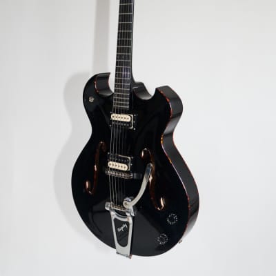 UKDC - Blast Cult Hollow Body Electric Guitar - Gloss Black image 4