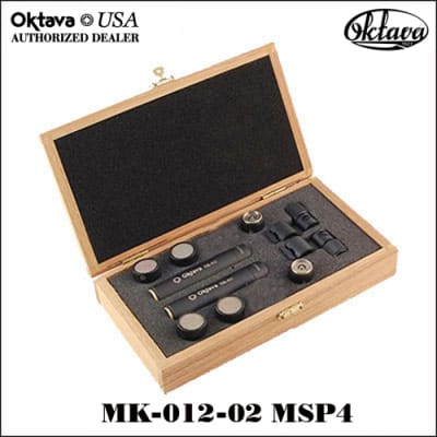 Oktava MK-012-02 MSP4 - Cardioid & Omni Matched Stereo Set - 2024 - Black - New - Wood Jewelers Box image 1