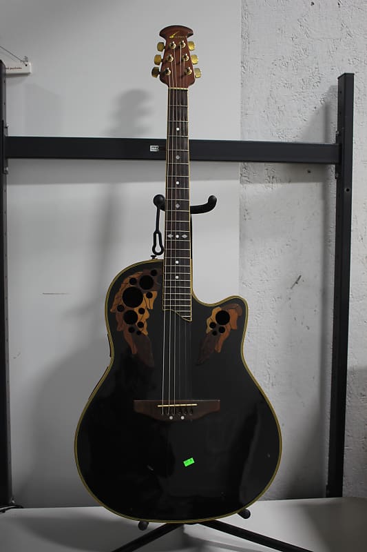 Ovation Elite Celebrity Acoustic/ Electric Guitar Black image 1