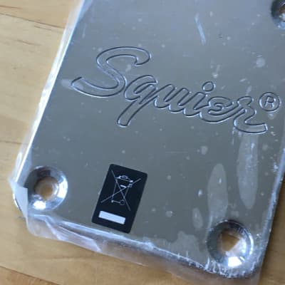 Vintage Fender Squier Neck Plate Chrome Plating Original Natural Light Relic NOS image 3