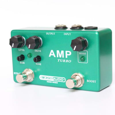 MOSKY AMP TURBO 2-in-1 Guitar Effect Pedal Boost Classic Overdrive Effects True Bypass Full Metal Sh image 3