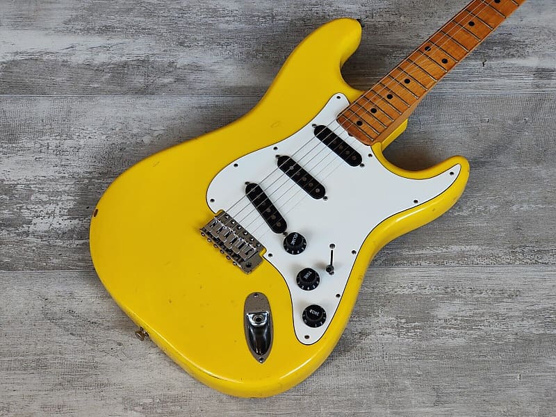 1970's Founder Japan Stratocaster (Graffiti Yellow) image 1