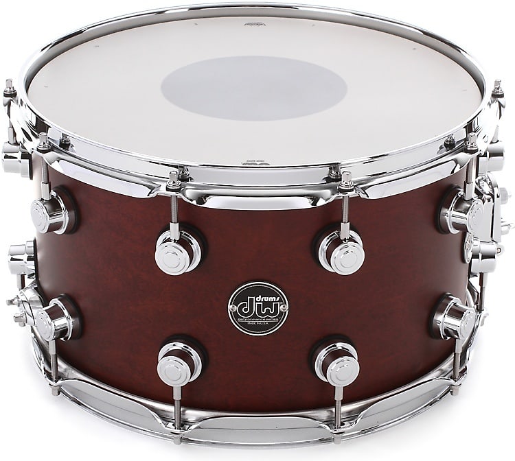 DW Performance Series Maple 8 x 14-inch Snare Drum - Tobacco Satin Oil image 1