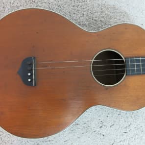 Vintage 1940s Harmony Tenor Acoustic Parlor Guitar Kay Regal SS Stewart Player image 2