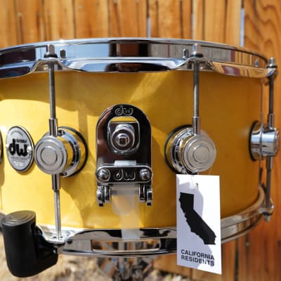 DW USA Collectors Series Light Amber Satin Oil 6.5" x 14" Pure Maple Snare Drum (2023) image 3