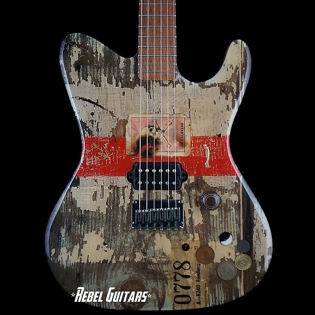 Preowned Michael Spalt ResinTop Totem G0007 “La Calavera” Boutique Guitar image 1