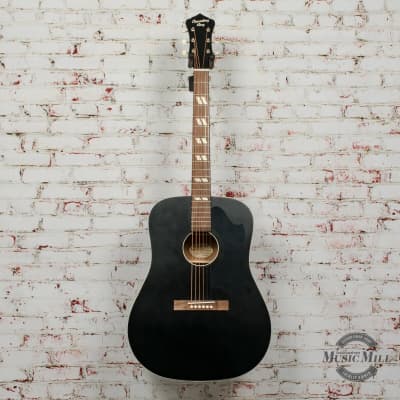 Recording King Dirty 30's Series 7 RDS-7 Dreadnought Acoustic Guitar Black image 2