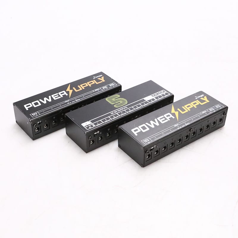 3 Donner Pedal Power Supplies w/ Pedalboard Patch Cabling Reverb