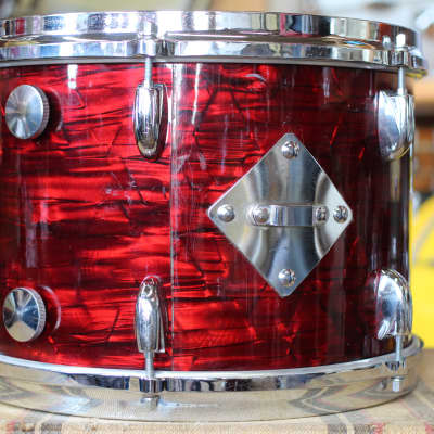 1960's Gretsch Name Band in Red Wine Pearl 14x22 16x16 9x13 imagen 13