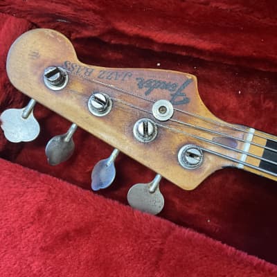 Fender Jazz Bass made in USA( 1973 ) 1972-1974 Maple Neck Pearl Block Inlays in good condition with original hard case and original owners manual image 3