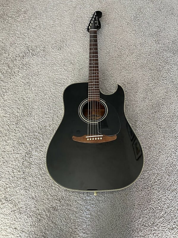 Fender La Brea California Series Black MIK Rare Vintage Acoustic Electric Guitar image 1