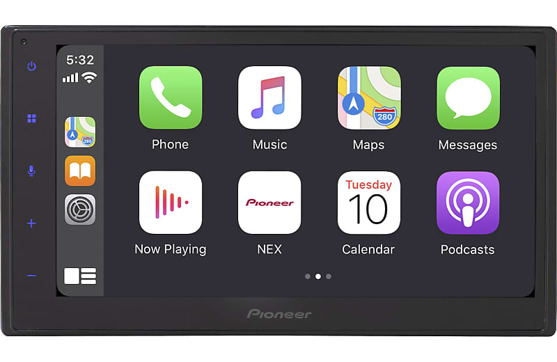 2-DIN MP3 car radio with touch display and wireless rear view camera,  Bluetooth - PEARL