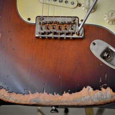 American Stand Fender Stratocaster Custom Heavy Relic Sunburst CS Fat 50's image 2