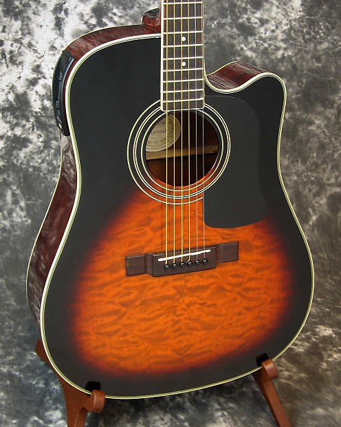 VG used Washburn D10CEQSB acoustic electric guitar