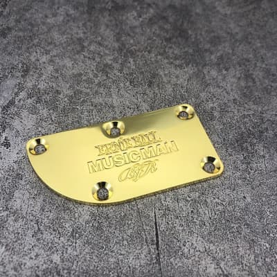 Ernie Ball Music Man 5 Holes Neck Plate in Gold image 4