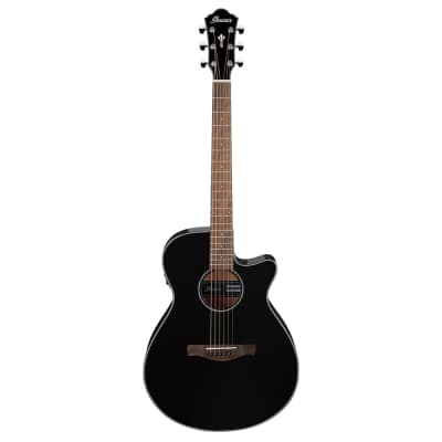 Ibanez AEG50LBKH Cutaway Acoustic-Electric Guitar - Black High Gloss image 2