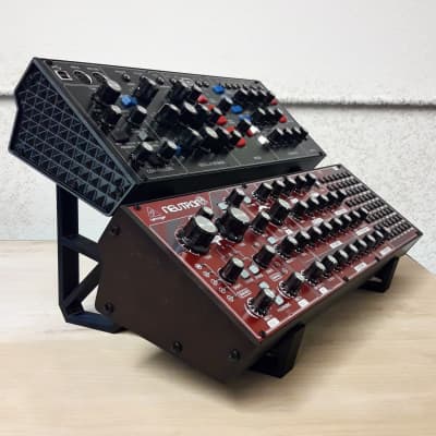 3DWaves Dual Tier Stands For The Behringer Model D, Neutron, K-2, Pro-One Analog Synthesizers Black image 2
