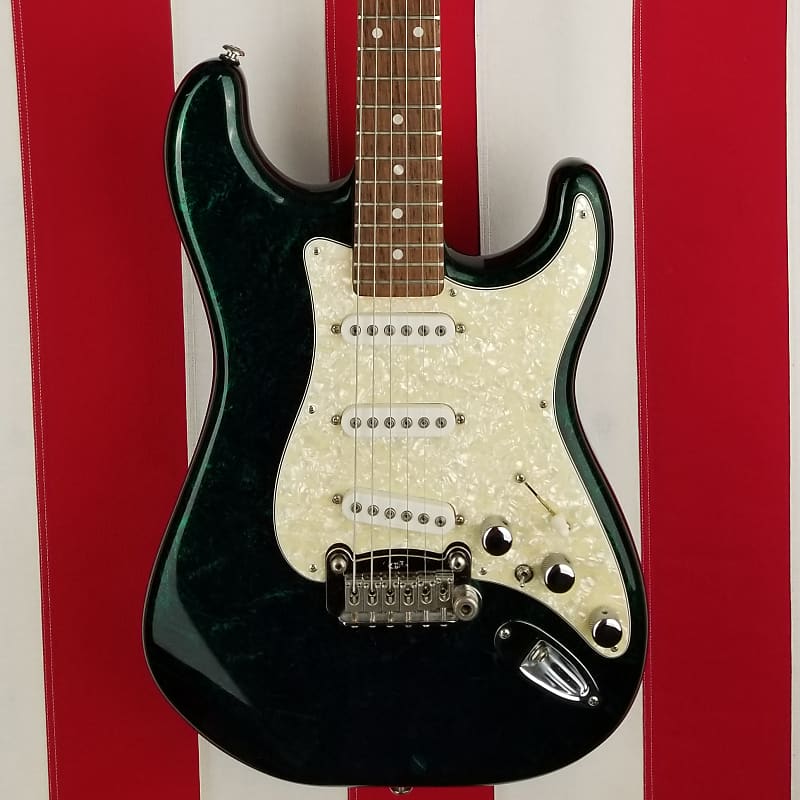 1995 G&L S500 USA Rare Green Swirl Finish Original Case Reverb