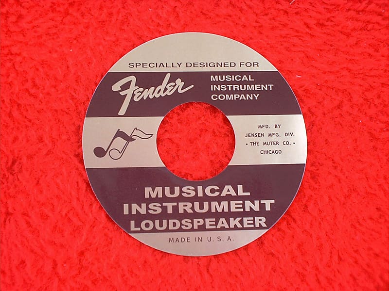 USA Replacement Brown/Gold "Peel and Stick" Speaker Label For Reverb