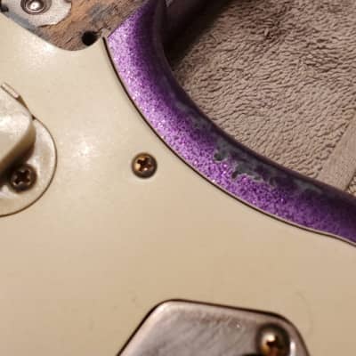 American Fender Jaguar Relic Custom Purple Sparkle image 18