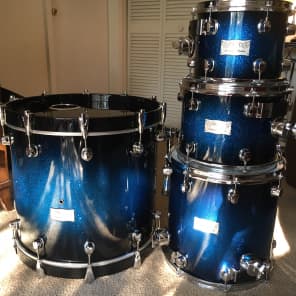 Mapex Saturn Blue galaxy sparkle lacquer Reverb