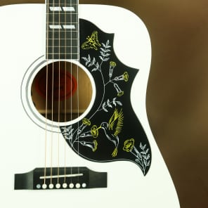 Gibson Hummingbird Alpine White Acoustic Guitar Rare Reverb