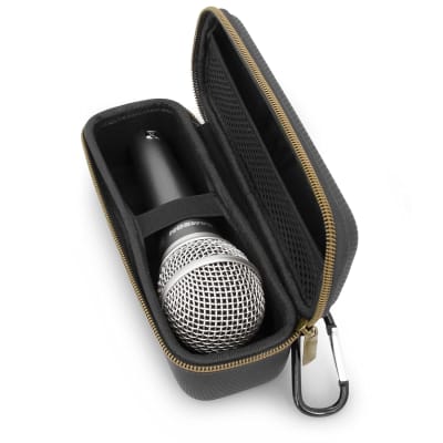 Single Microphone Case Compatible With Shure Sm58, Sm48 And More Microphone Models Up To 6.75” Maximum, Ultra Compact Mic Case Fits Singing, Vocal Dynamic Handheld Wired Microphones