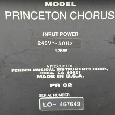 Fender Princeton Chorus USA 212 - Black image 7