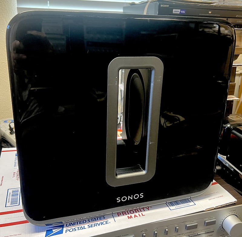 Sonos Sub Gen 2 Subwoofer Gloss Black With Power Cable; Tested  			