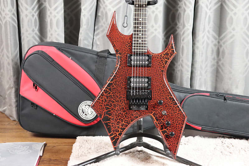 B.C. Rich Stranger Things NJ Series Warlock 2022 Red Crackle | Reverb