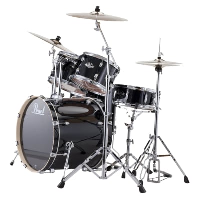 Pearl Export EXX725 5pc Drum Set Jet Black w/Hardware image 2