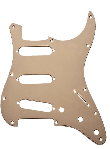 Fender Stratocaster SSS Gold Anodized Aluminum Pickguard, 11 Hole image 1