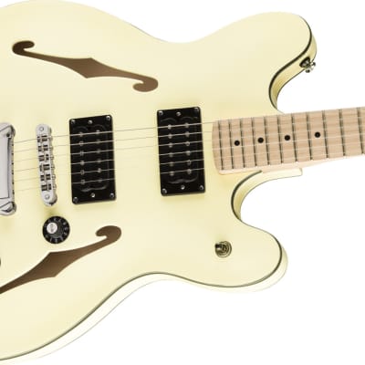 Squier Affinity Starcaster Semi-Hollow Guitar, Maple Fingerboard, Olympic White image 4