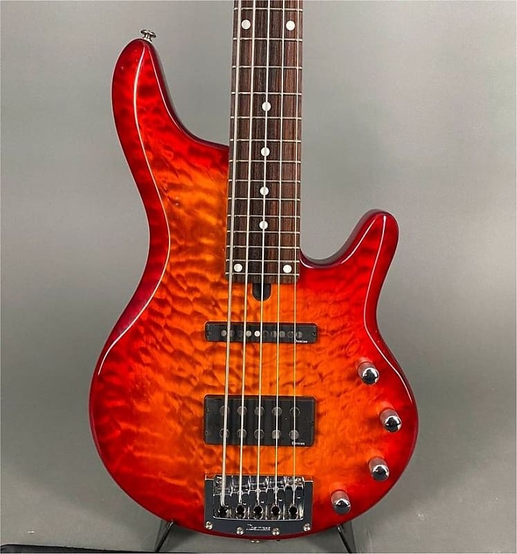 Ibanez RD 505 5Saiter Bass IBZ Duncan PU Korea Quilted Top Gigbag sunburst