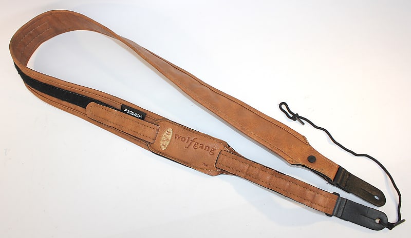 Peavey EVH Wolfgang Tan Leather Guitar Strap • 1990s | Reverb